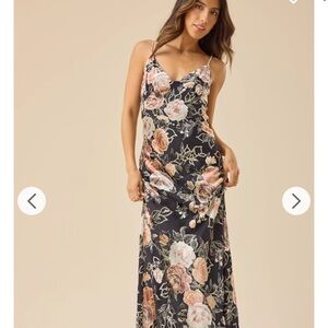 Altar'd State Black Floral Maxi Dress